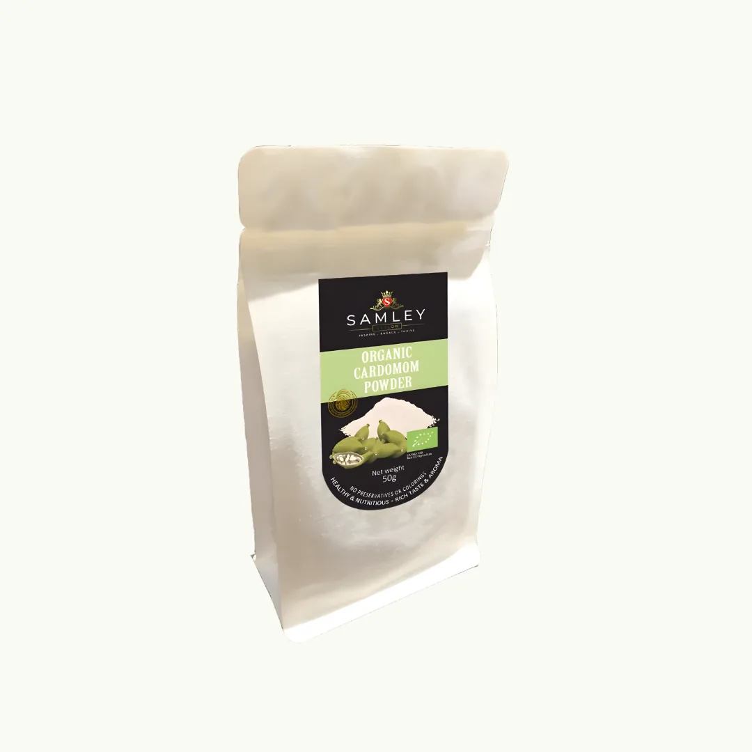 Organic Cardamom Powder 50g in a Kraft Pouch